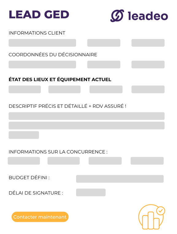 Fiche LEAD GED pour LEADEO